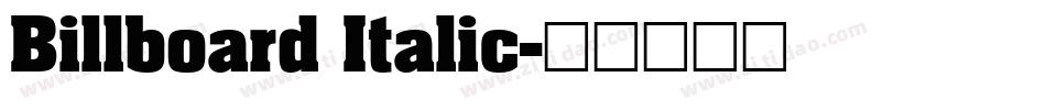 Billboard Italic字体转换